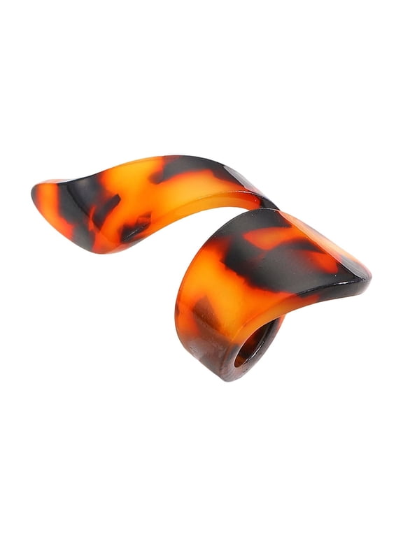 Contemporary Art Inspired Leopard Geometric Rings Lightweight Finger Acrylic Unisex Fashion Jewelry
