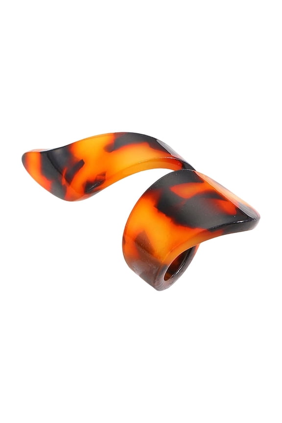 Contemporary Art Inspired Leopard Geometric Rings Lightweight Finger Acrylic Unisex Fashion Jewelry