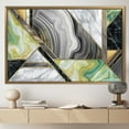 thumbnail image 1 of Contemporary Artwork, Shimmery Canvas, Modern Poster, Grey Wall Decor, Marble Art, Abstract Art, Alcohol Ink Canvas Art, Green Printed, Canvas Wall Decor - Gallery Wrapped, 1 of 9