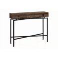 thumbnail image 1 of Contemporary Barn Style Accent Table with Storage - Brown Laminate, Black Metal, 1 of 5