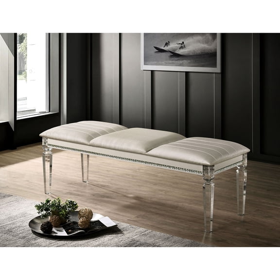 Contemporary Bedroom Accent - Enhance Your Space with a Crystal - adorned Bench