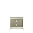 thumbnail image 1 of Contemporary Bedroom Nightstand With Silver Mirrored Handles 2 Accents -, 1 of 2
