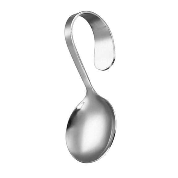 Contemporary Bend Serving Spoon Crafted From Grade Metal For Elegant Meal Presentations