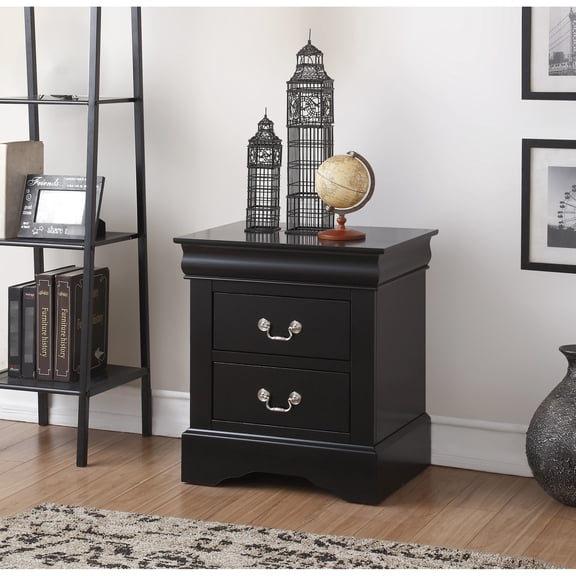 Contemporary Black Finish / Bedroom Furniture / Store Bedside Necessities