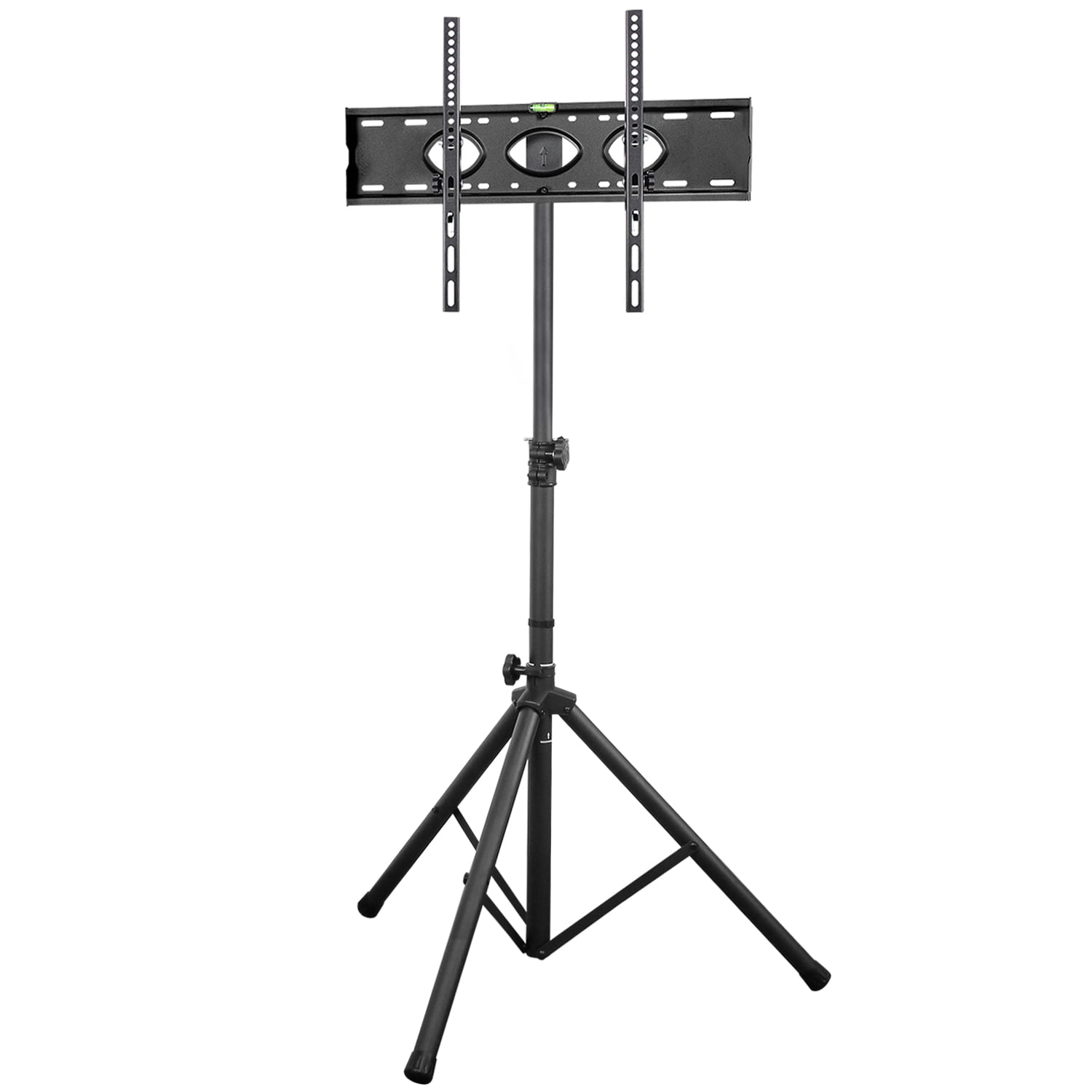 Contemporary Black Tall Portable TV Tripod Stand Metal Mount for 40 to