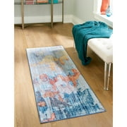 Contemporary Brouhaha Collection Area Rug 2'7"x10' - Multi