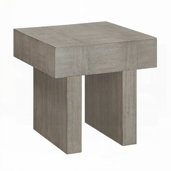 Brown Gray Rectangular End Table in Contemporary Living Room Style Furniture