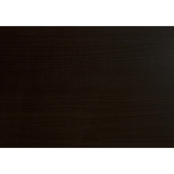 Contemporary C-shaped end table with wide espresso tabletop and sturdy metal base for easy item access in living spaces