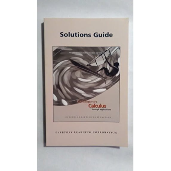 Pre-Owned Contemporary Calculus Through Applications: Solutions Guide Paperback