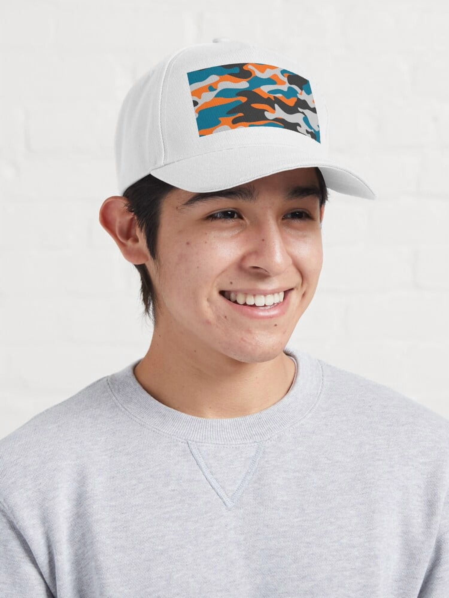 Moddern Camo Contemporary Camouflage Baseball Cap, Seamless Modern Camo Pattern ...