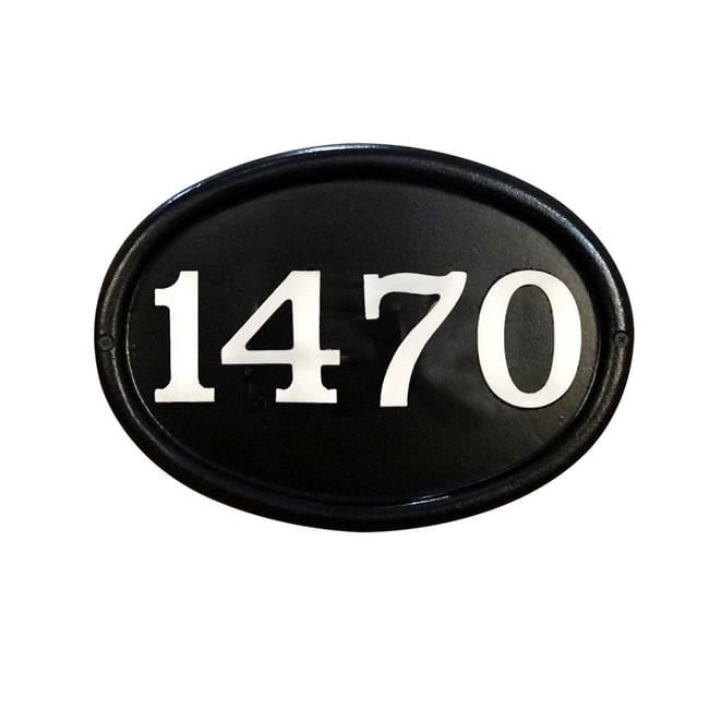 Contemporary Cast Aluminum Address Plaque with Brushed Aluminum Numbers - Black