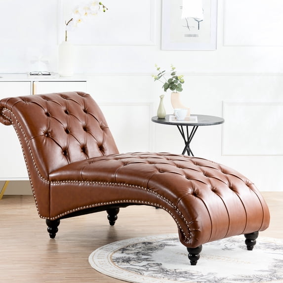 Contemporary Chaise Settee With High Rebound Sponge And Solid Support Luxurious Seating, Comfortable Foam Splendid Appearance