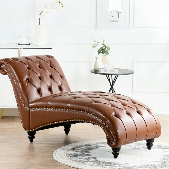 Contemporary Chaise Settee With High Rebound Sponge And Solid Support Luxurious Seating, Comfortable Foam Splendid Appearance