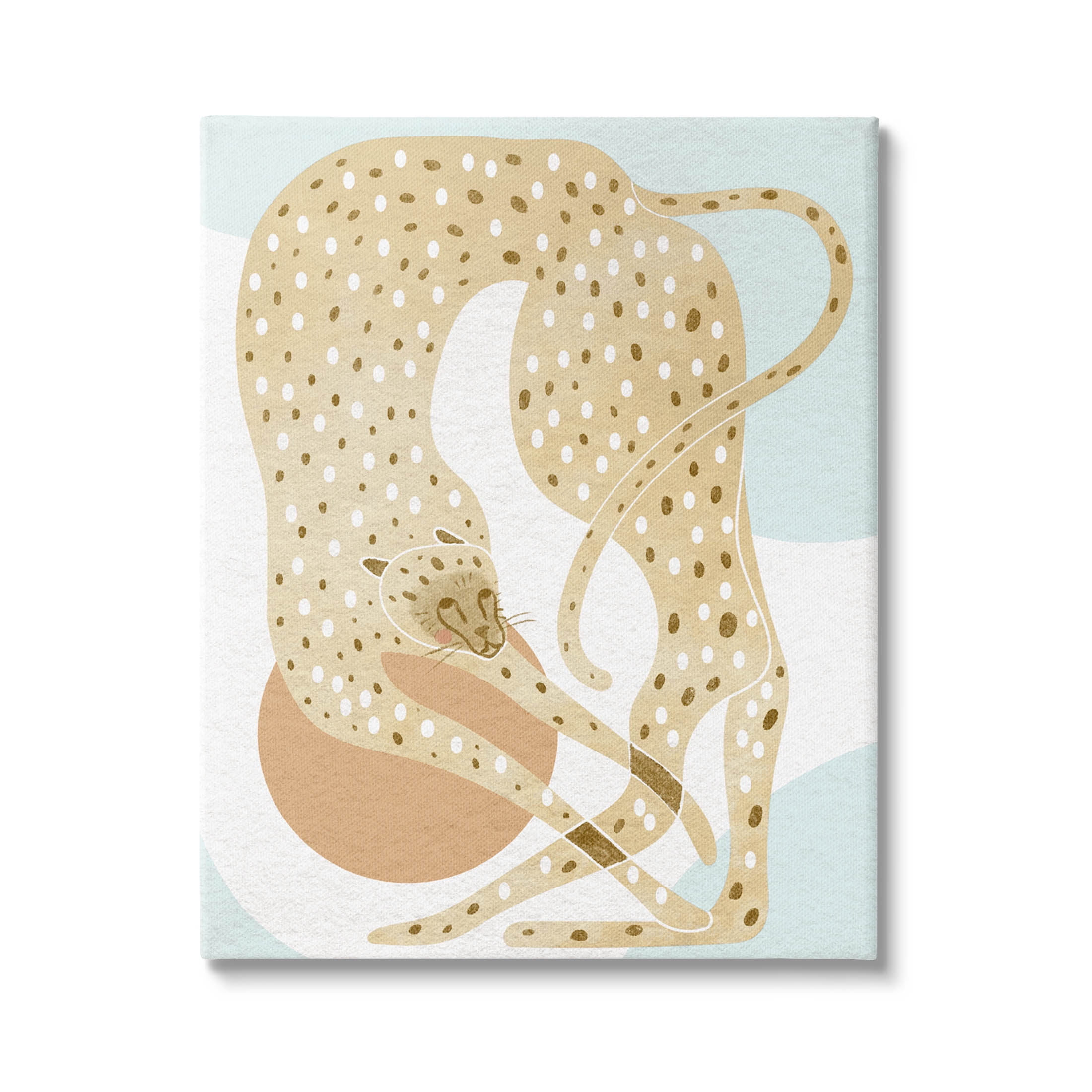 Contemporary Cheetah Shapes Animals & Insects Graphic Art Gallery Wrapped Canvas Print Wall Art
