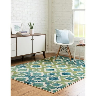 Contemporary Chorisia Collection Area Rug 4'x6' - Blue