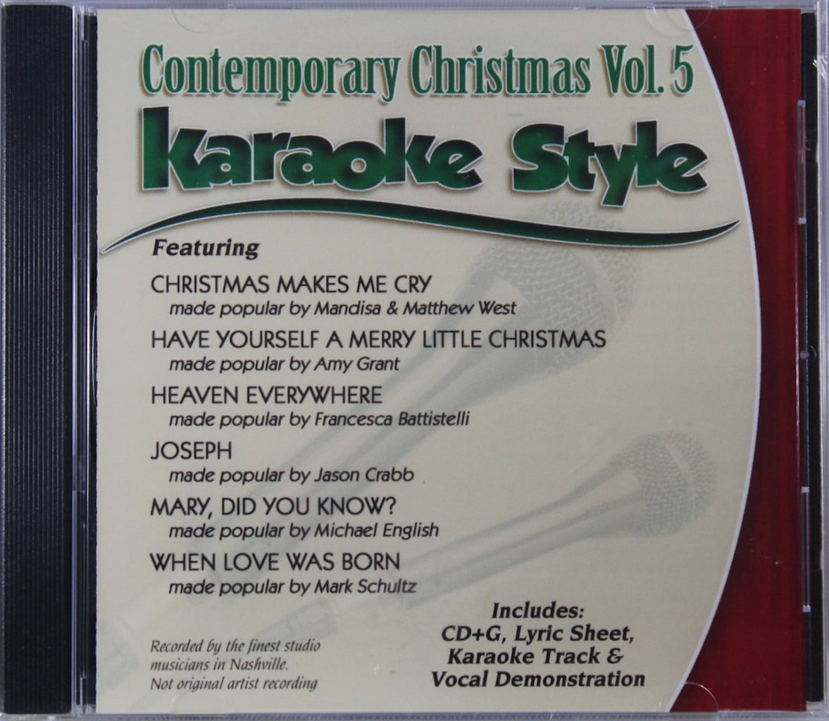 Contemporary Christmas Volume 5 Daywind Christian Karaoke Style NEW CD+G 6 Songs