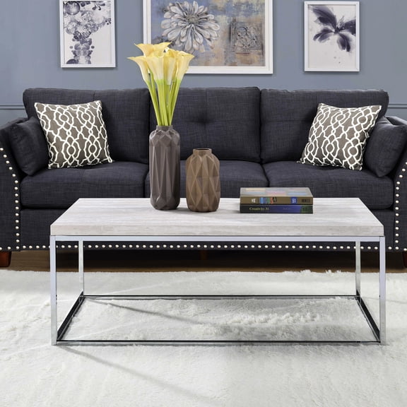 Contemporary Coffee Table With Oak Style And Sled Base Construction Framework Modern Feature
