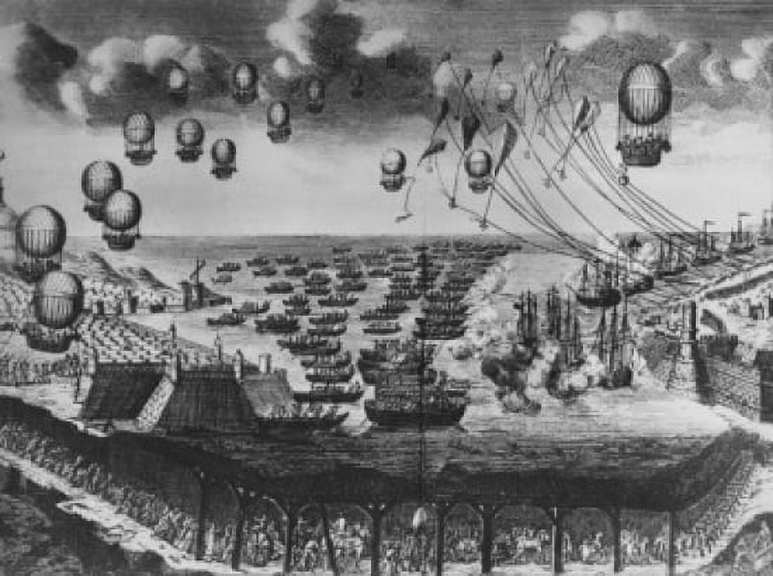 Contemporary Conception Of An Invasion Of England By Air Water And Tunnel 1802 Artist Unknown Canvas Art - (18 x 24)