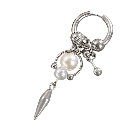 Contemporary Cone Earrings With Movable Accent Alloy Ear Jewelry For Fashion Enthusiasts