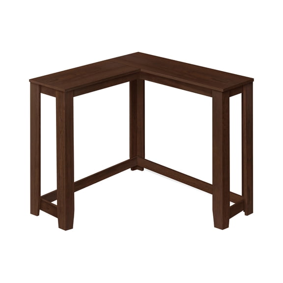 Contemporary Corner Accent Table with Two-Tier Storage in Cherry Finish