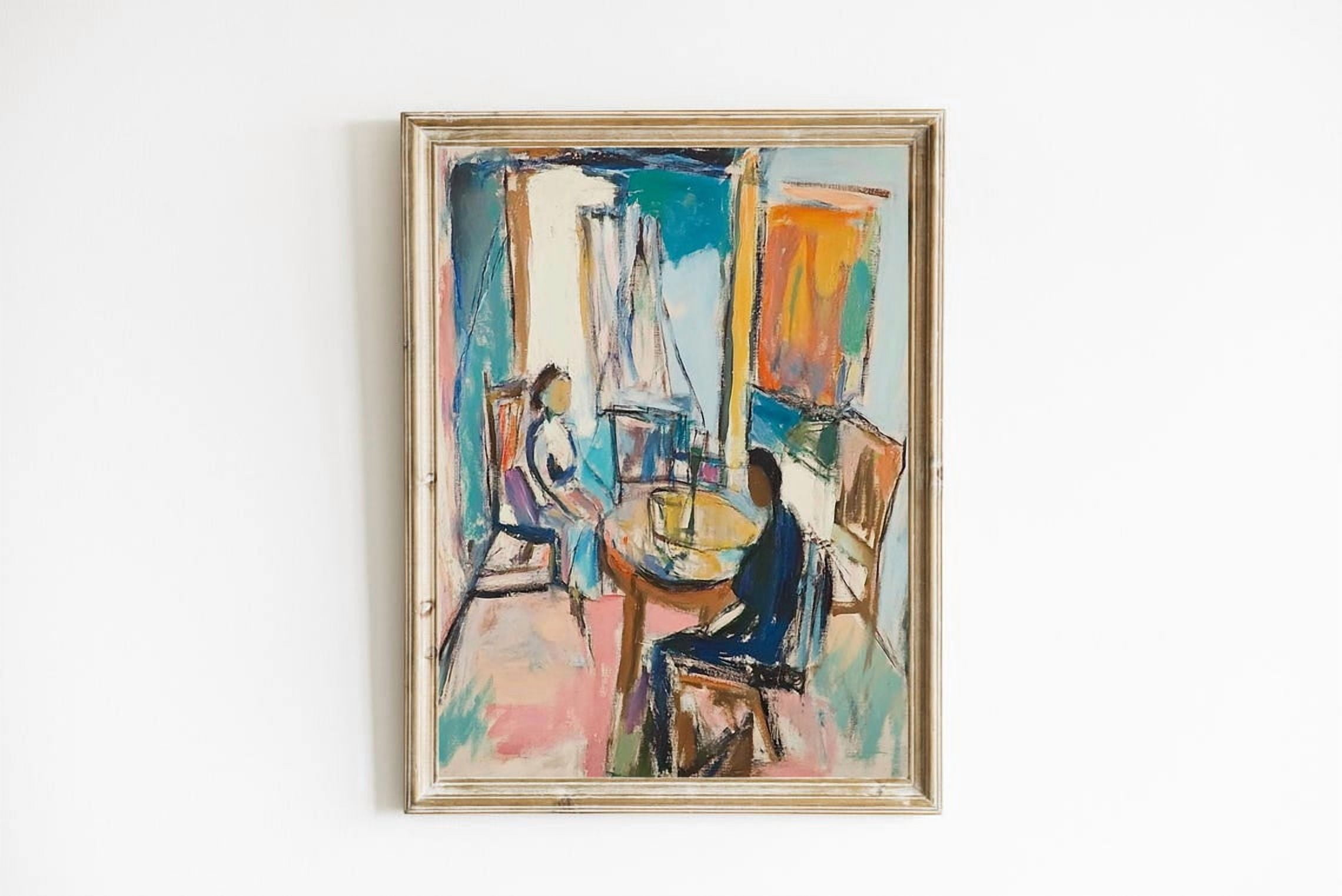 Contemporary Cubism Abstract Wall Art Print, Modern Geometric Gallery ...