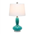 thumbnail image 1 of Contemporary Curved Glass Table Lamp, Teal, 1 of 1