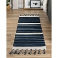 thumbnail image 1 of Contemporary Dario Collection Area Rug Navy-White - 2'7"x12', 1 of 5