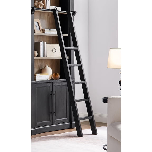 Martin Furniture Contemporary Decorative Wooden Ladder, Black