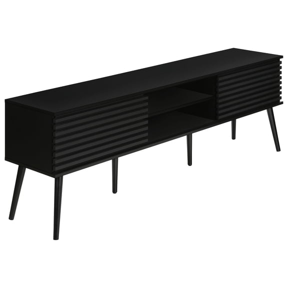 Contemporary Design | 72 Inch TV Console for Showcasing AV Components | Retro Vibe and Flexible Storage