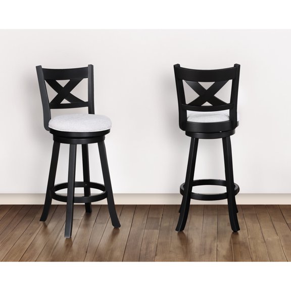 Contemporary Design, Black Frame - 360-degree Swivel - Kitchen Bar Area - Reliable and Attractive Seats