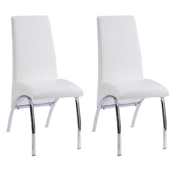 Contemporary Design - Comfortable Seating for Social Events - Dining Room - Set of 2 Chairs with Faux Leather