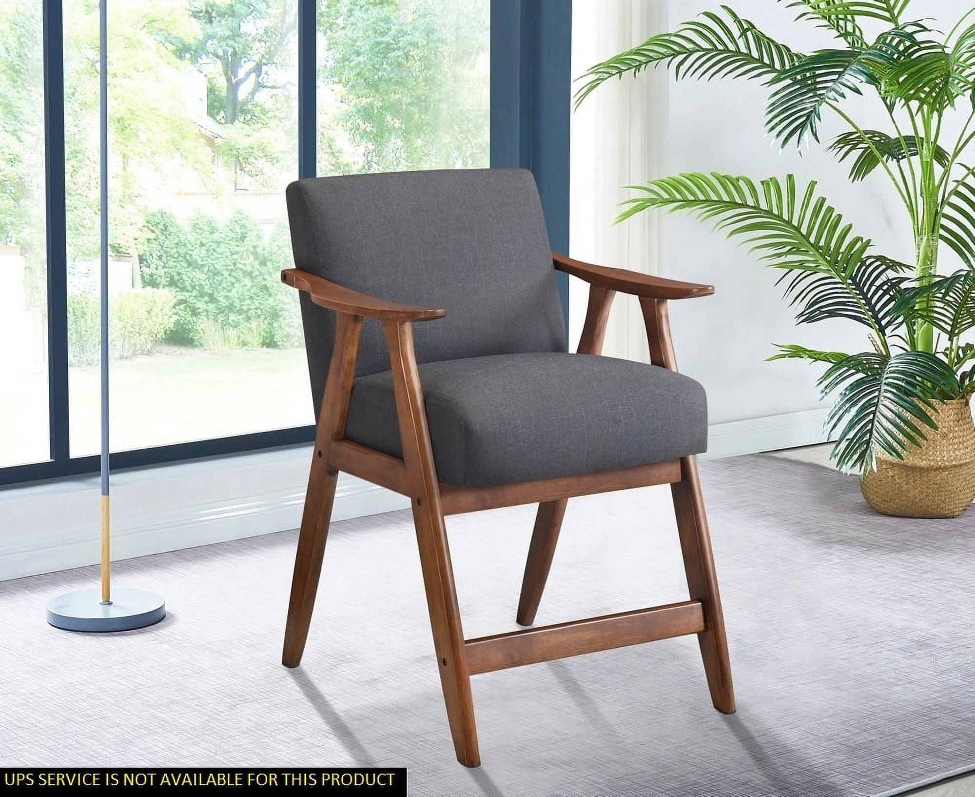 Contemporary Design Counter Height Accent Chair with Footrest, Upholstered Leisure Reading Chair