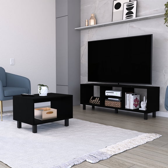 Contemporary Design Living Room Set | Provide Ample Storage for Media and Accessories