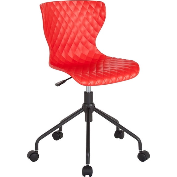 Contemporary Design Red Plastic Task Office Chair