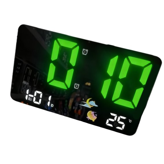 Contemporary Desk Clock with Mood Temperature Monitoring Touch Control Operate & Plastic Housing for Hosuehold Use