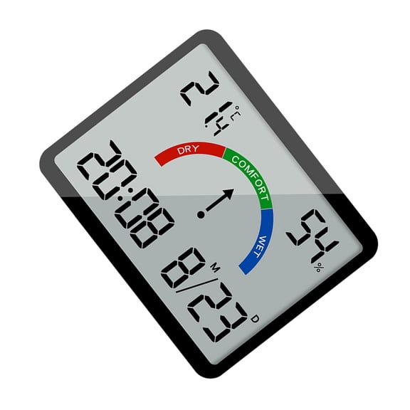 Contemporary Digital Wall Clock Date Temperature Stylish and Functional