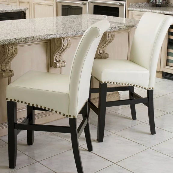 Contemporary Dining Chairs With Accents, 25 Inches Upholstered. Of 2 For Various Rooms. & Easy To Manage Counter Stool Decoration. Diverse Uses. Structure, Maintenance Setup