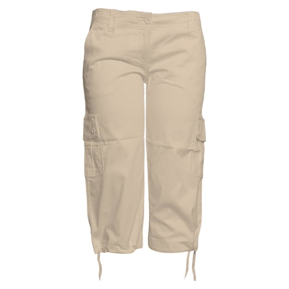 Contemporary Edge Womens Capri Pants - Khaki Tan- Size 12
