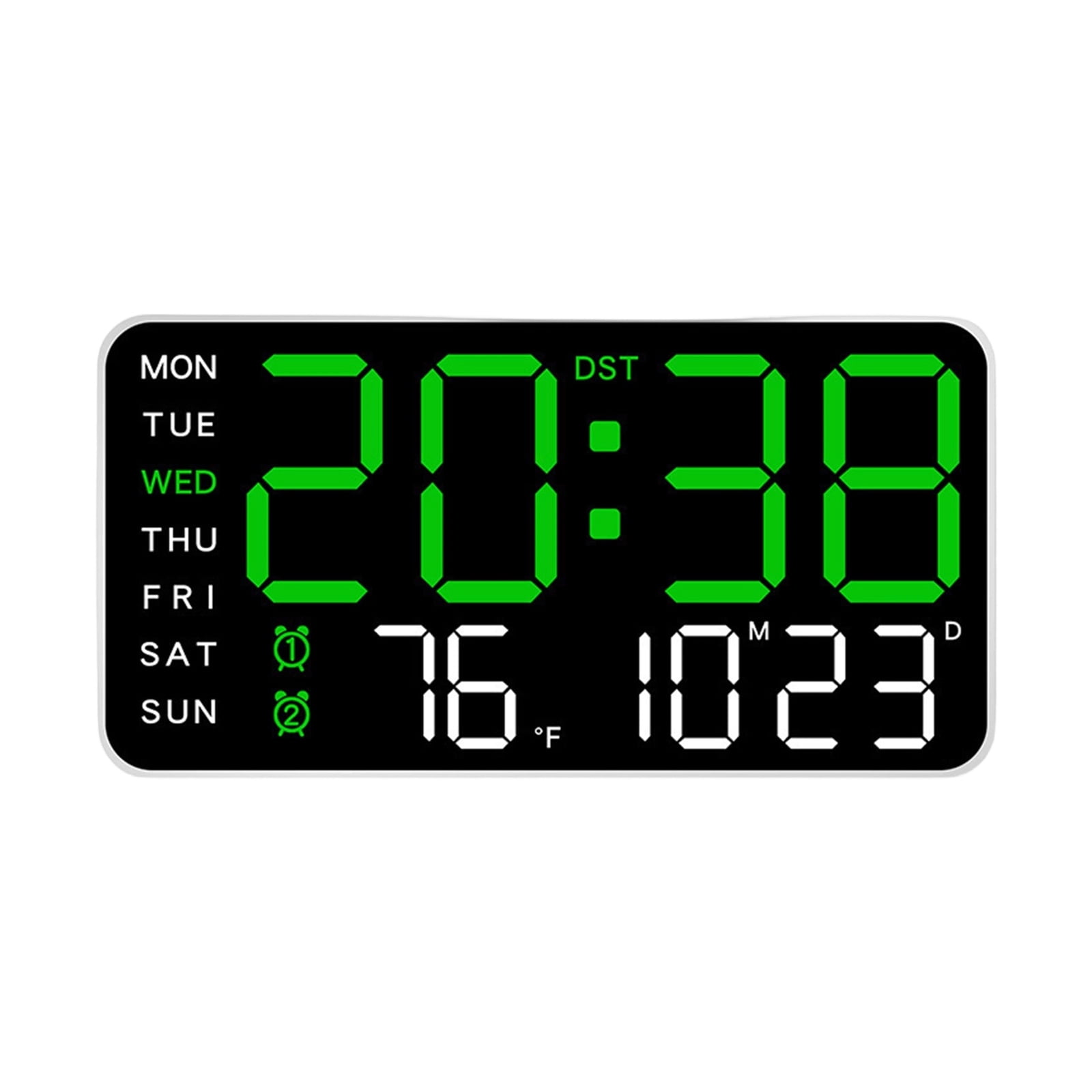 Contemporary Electronic Wall Clock With LED Screen Time Date ...