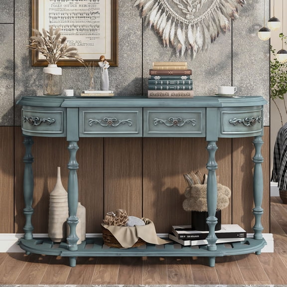 Contemporary Entryway Table with Spacious Storage / Fits Debris Basket and Pot Culture