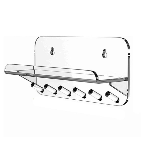 Contemporary Entryway Wall Mounted Key Rack Featuring Rounded Brims Child Friendly Acrylic Design