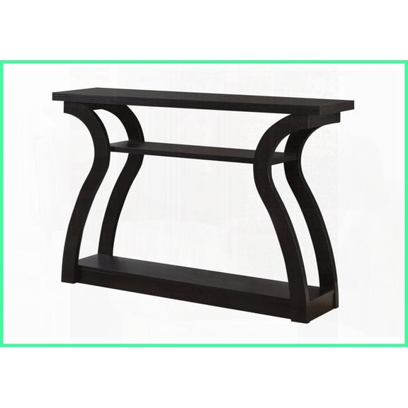 Contemporary Espresso Laminate Coffee Table – Space-Saving for Living Room, Bedroom & Sofa, Ample 3-Tier Storage