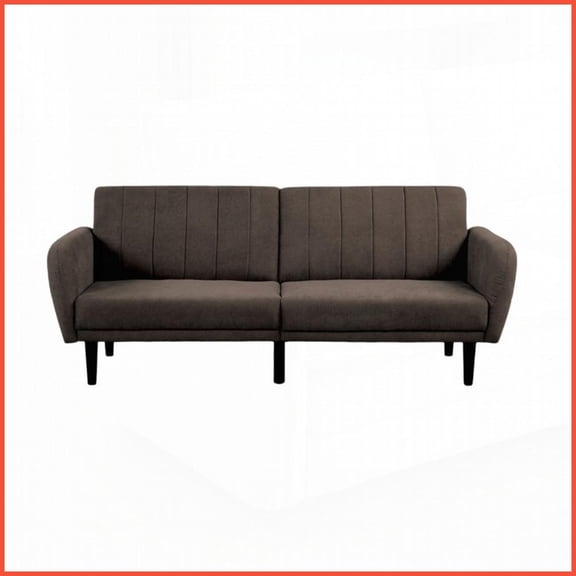 Contemporary Fabric Convertible Futon Sofa Bed with USB Ports – 81”W for Living Room & Bedroom