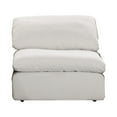 thumbnail image 1 of Contemporary Fabric Upholstered Modular Armless Chair, White, 1 of 4