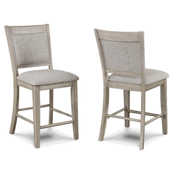 Contemporary Farmhouse Flair - Comfortable Footrest Design - Dining Room Usage - 2 Durable Wood Seats