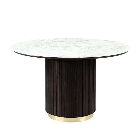 Contemporary Finish Dining Table With Artificial Marble Elegant And Base