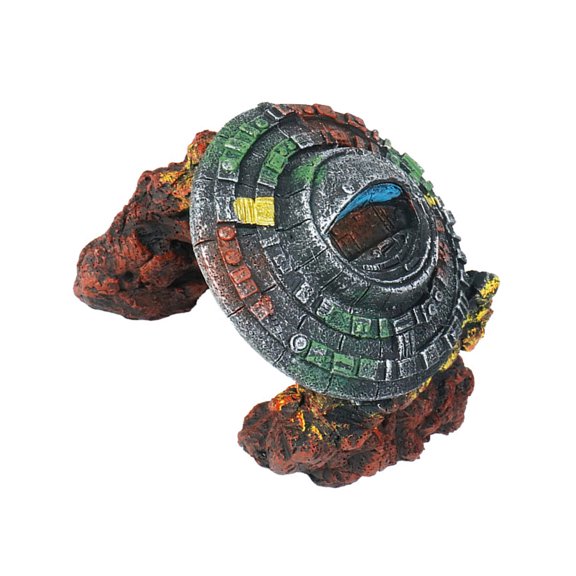 Contemporary Fish Tanks Resins Sculpture Alien Theme For Display Stability And Visual Interest