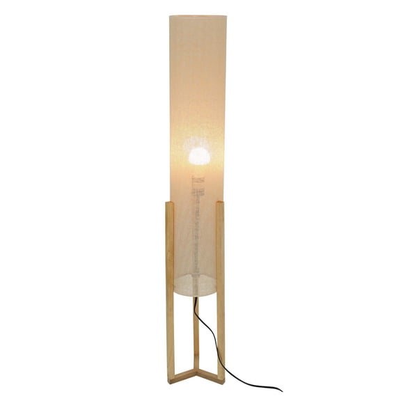 Contemporary Floor Lamp, Standing Light for Living Room Centerpiece, Bedroom & Office Lighting, Ethos Floor Lamp Oak and Natural 110-120V