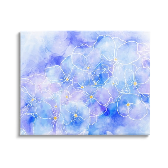 Contemporary Floral Shapes Botanical & Floral Graphic Art Gallery Wrapped Canvas Print Wall Art