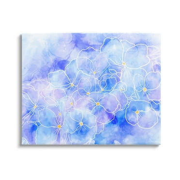 Contemporary Floral Shapes Botanical & Floral Graphic Art Gallery Wrapped Canvas Print Wall Art